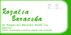 rozalia baracska business card